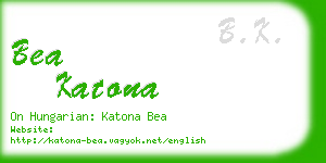 bea katona business card